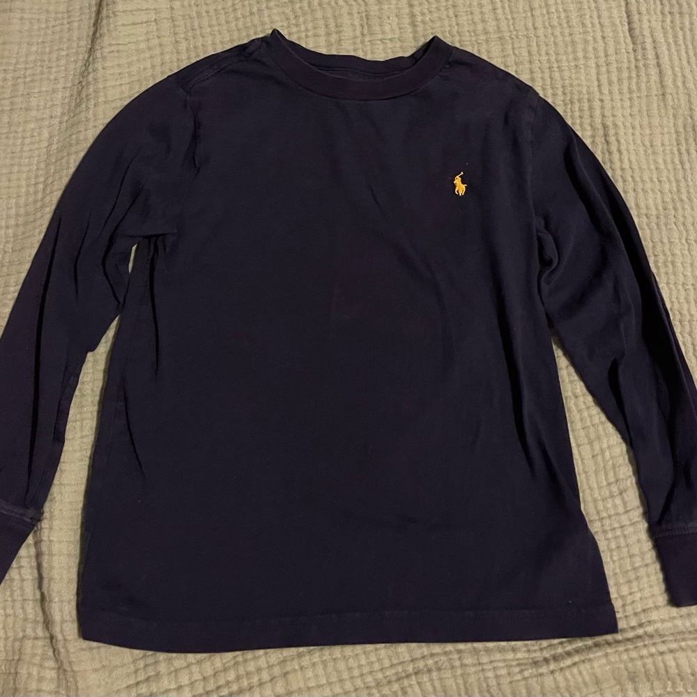 Ralph Lauren Navy Long Sleeve Polo Tee